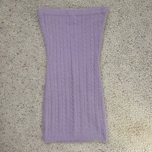 Blue Blush Lavender Knit Strapless Dress/ Midi Skirt